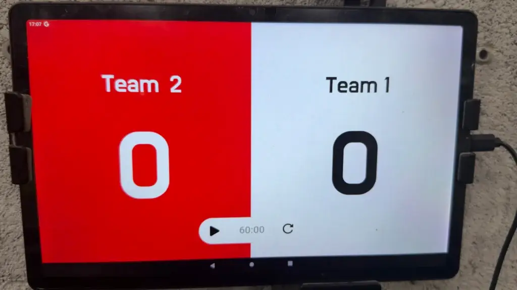 Scoreur électronique du terrain de Foot 5 au Park